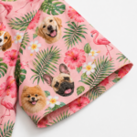 Custom Dog Face Hawaiian Shirt — Personalized Pink Flamingo Tropical Pet Photo Aloha Shirt - Image 5