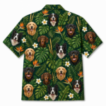 Custom Dog Face Hawaiian Shirt — Personalized Tropical Hibiscus Pet Photo Aloha Shirt - Image 2