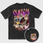 Custom Cat Wash T-Shirt – Personalized Pet Portrait Tee – 150526