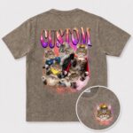 Custom Cat Wash T-Shirt – Personalized Pet Portrait Tee – 150526 - Image 3