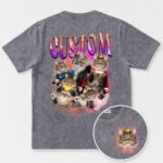 Custom Cat Wash T-Shirt – Personalized Pet Portrait Tee – 150526 - Image 2
